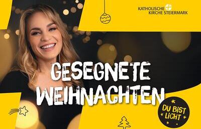 Mit Plakaten macht die Katholische Kirche Steiermark auch dieses Jahr auf weihnachtliche Angebote aufmerksam.